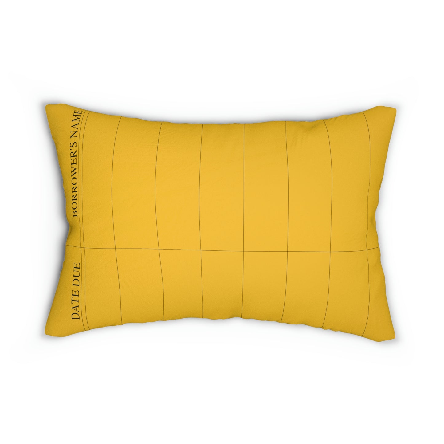 Library Card Pillows, Reading, Book Lover, Yellow