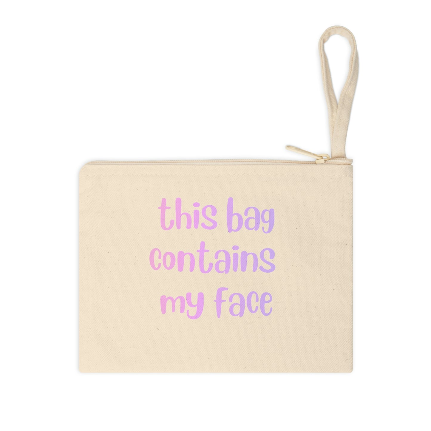 This bag contains my face cotton  Zipper Pouch 8.3" x 7.8, bridesmaid gift, travel pouch, makeup bag