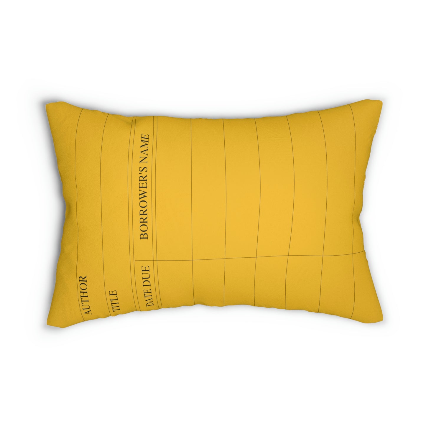 Library Card Pillows, Reading, Book Lover, Yellow