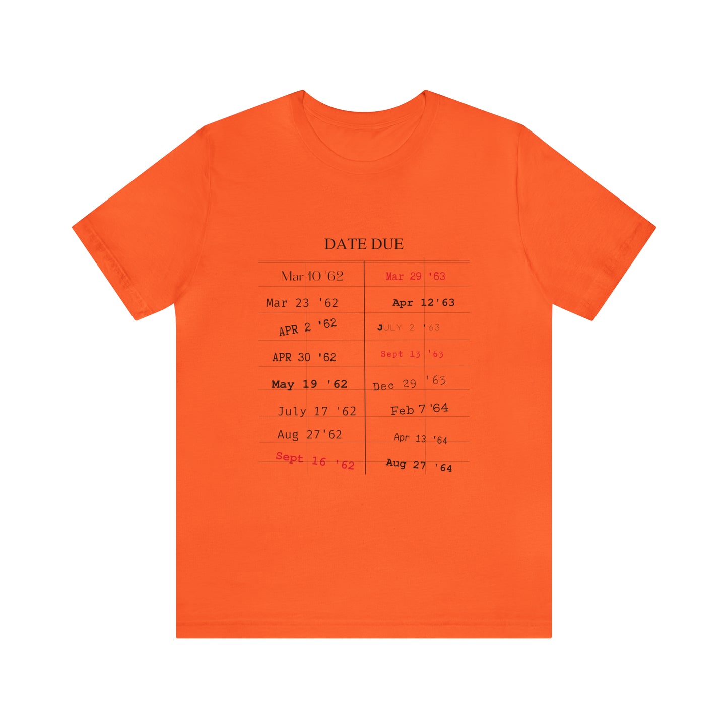 Date Due Library Checkout Overdue Teacher Read Reading Love Little Retro Vintage Nostalgia Short-Sleeve Unisex T-Shirt