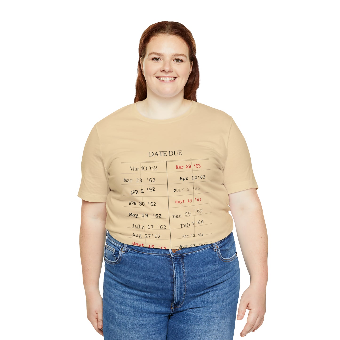 Date Due Library Checkout Overdue Teacher Read Reading Love Little Retro Vintage Nostalgia Short-Sleeve Unisex T-Shirt