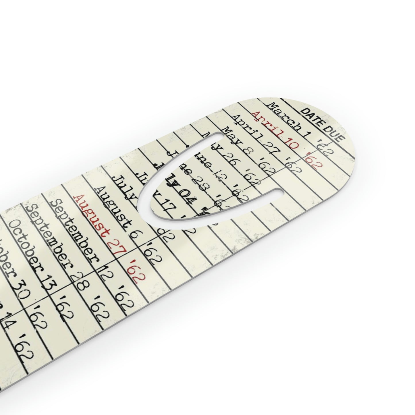 Vintage Library Due Date bookmark, book lover, book nerd, book club