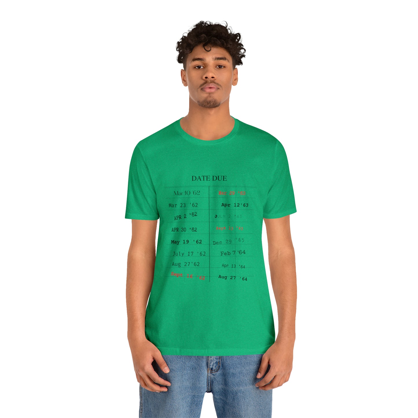 Date Due Library Checkout Overdue Teacher Read Reading Love Little Retro Vintage Nostalgia Short-Sleeve Unisex T-Shirt