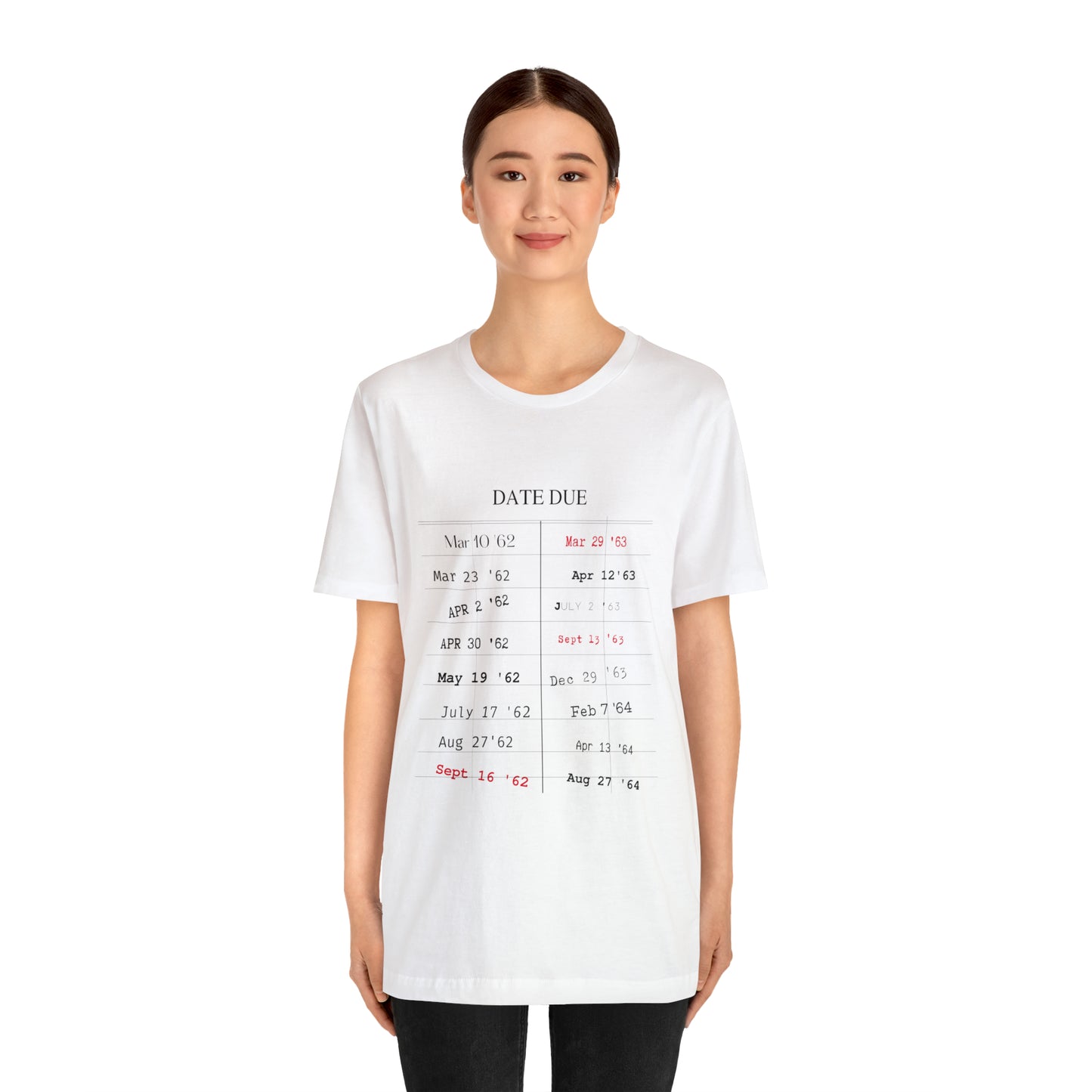 Date Due Library Checkout Overdue Teacher Read Reading Love Little Retro Vintage Nostalgia Short-Sleeve Unisex T-Shirt