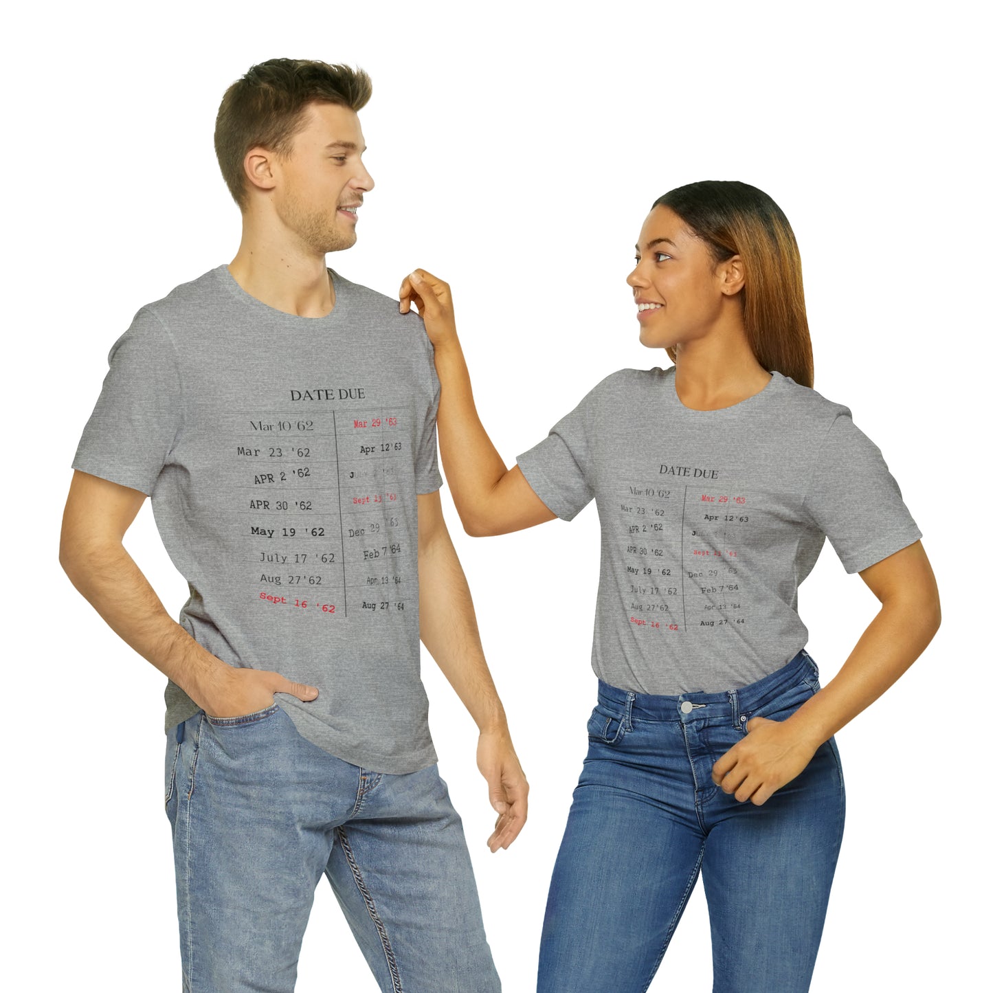 Date Due Library Checkout Overdue Teacher Read Reading Love Little Retro Vintage Nostalgia Short-Sleeve Unisex T-Shirt