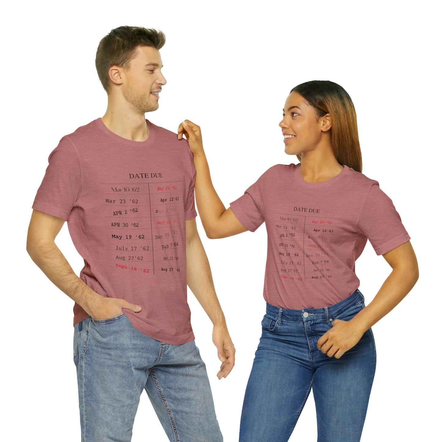 Date Due Library Checkout Overdue Teacher Read Reading Love Little Retro Vintage Nostalgia Short-Sleeve Unisex T-Shirt