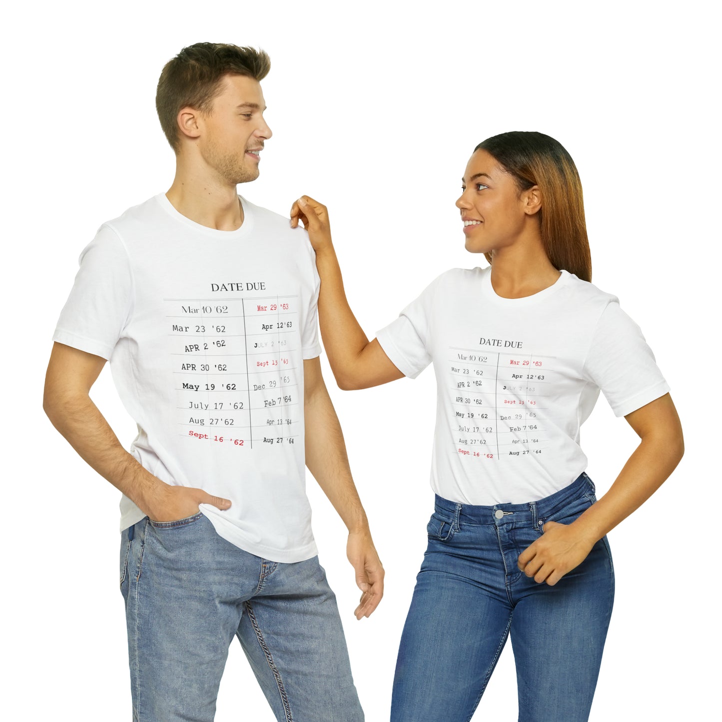 Date Due Library Checkout Overdue Teacher Read Reading Love Little Retro Vintage Nostalgia Short-Sleeve Unisex T-Shirt