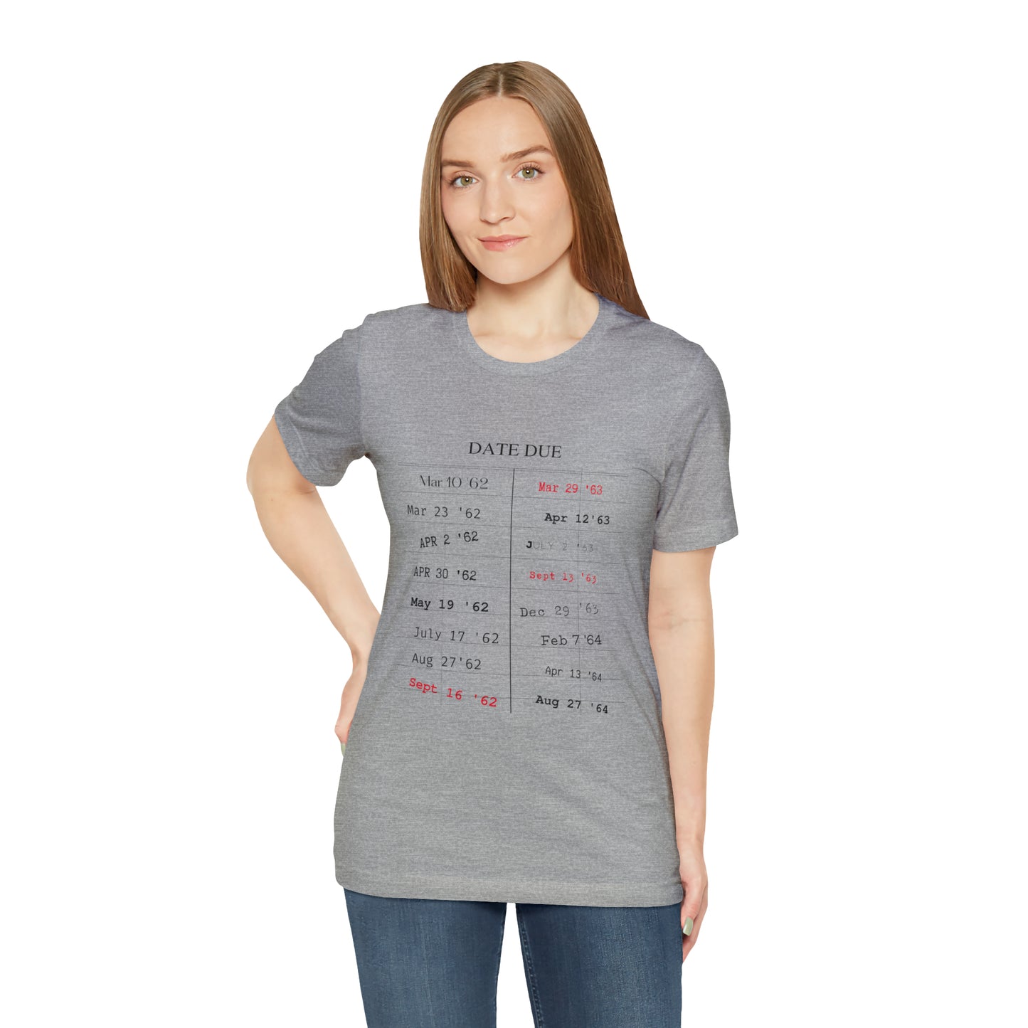 Date Due Library Checkout Overdue Teacher Read Reading Love Little Retro Vintage Nostalgia Short-Sleeve Unisex T-Shirt