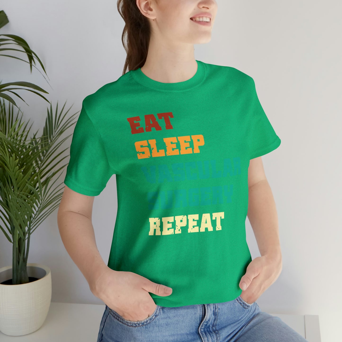 Eat Sleep Vascular Surgery Repeat, Unisex T-shirt, Mothers Day, Fathers Day, Doctor, Surgeon, Surgical Team Gift