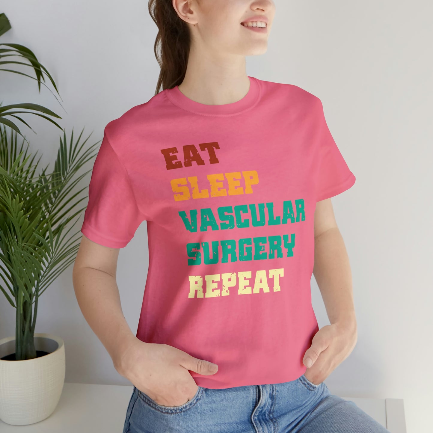 Eat Sleep Vascular Surgery Repeat, Unisex T-shirt, Mothers Day, Fathers Day, Doctor, Surgeon, Surgical Team Gift