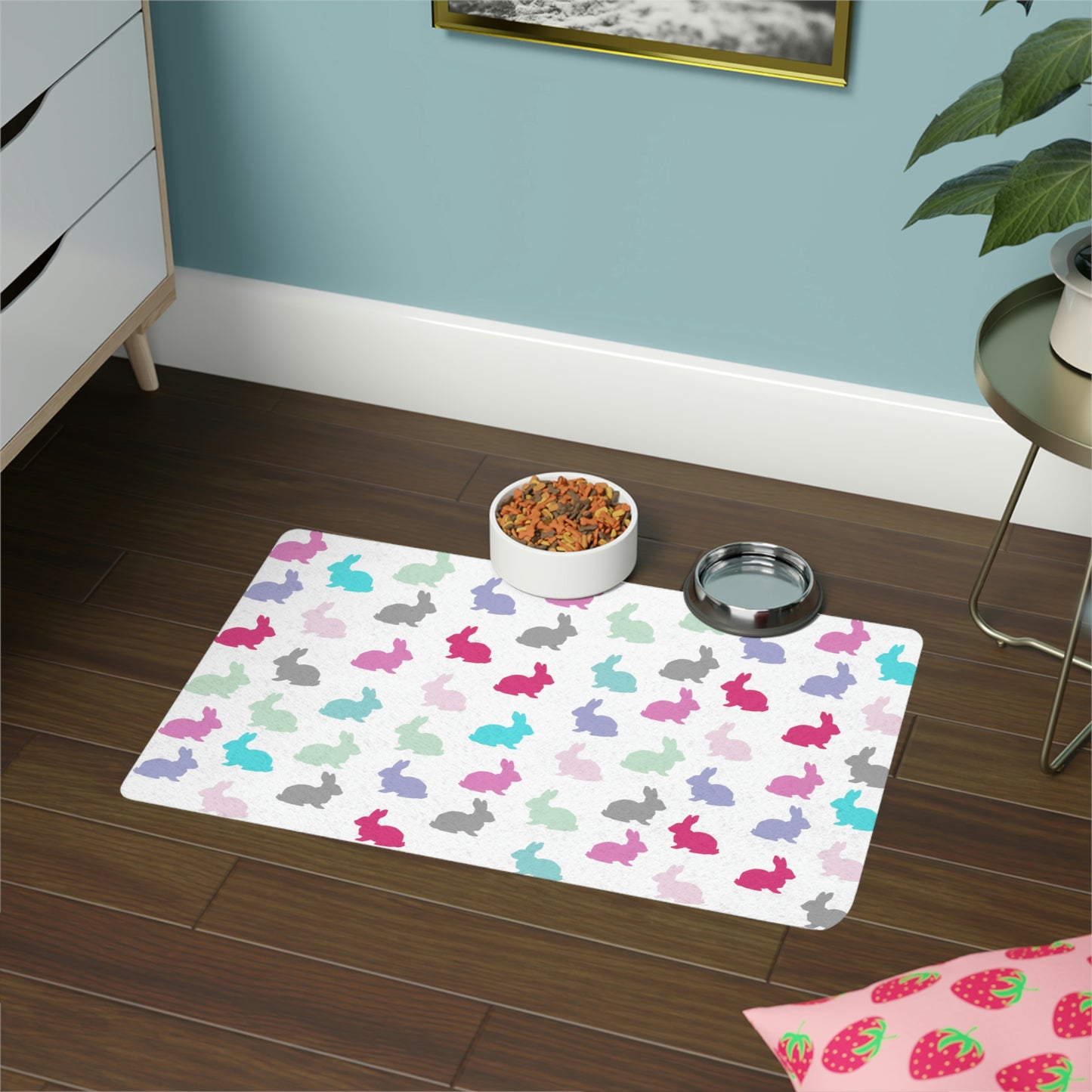 Pet Food Mat (12x18) Dogs Cats Pets Easter