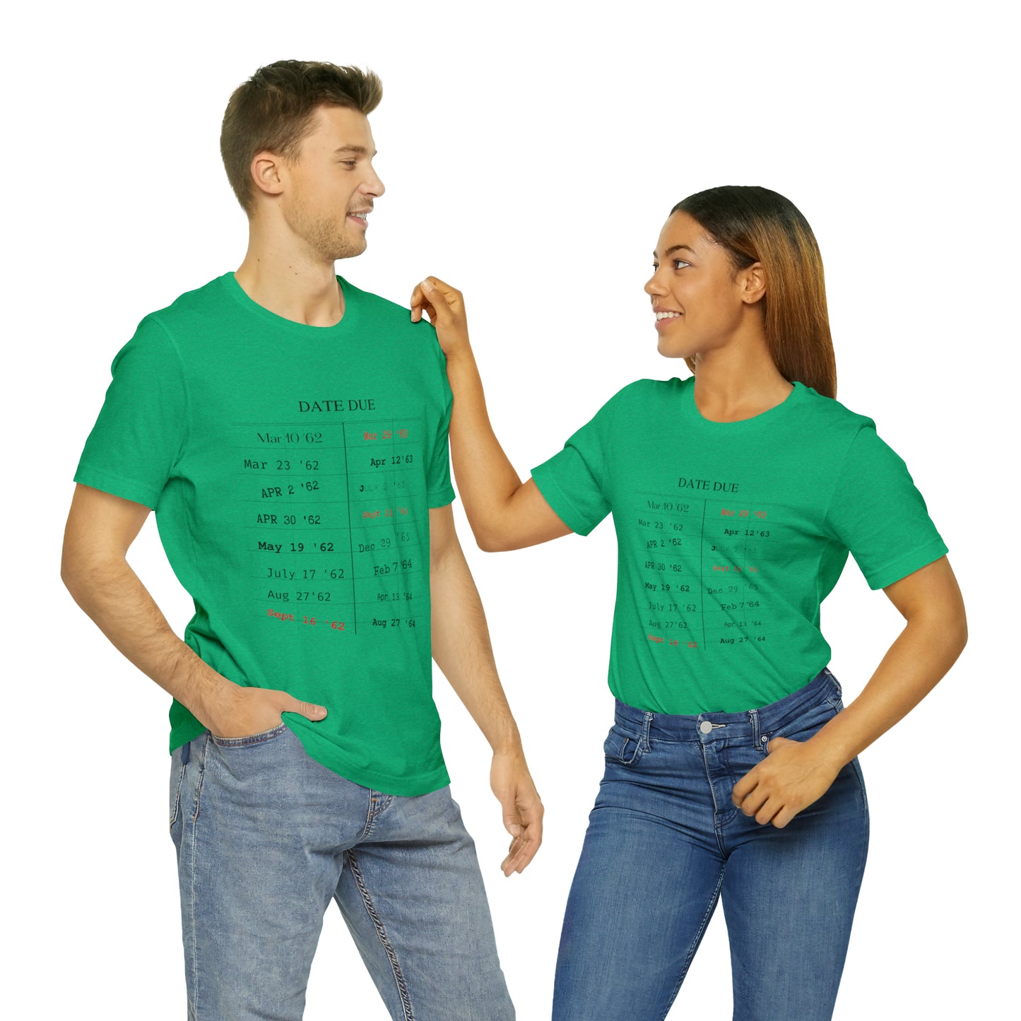 Date Due Library Checkout Overdue Teacher Read Reading Love Little Retro Vintage Nostalgia Short-Sleeve Unisex T-Shirt