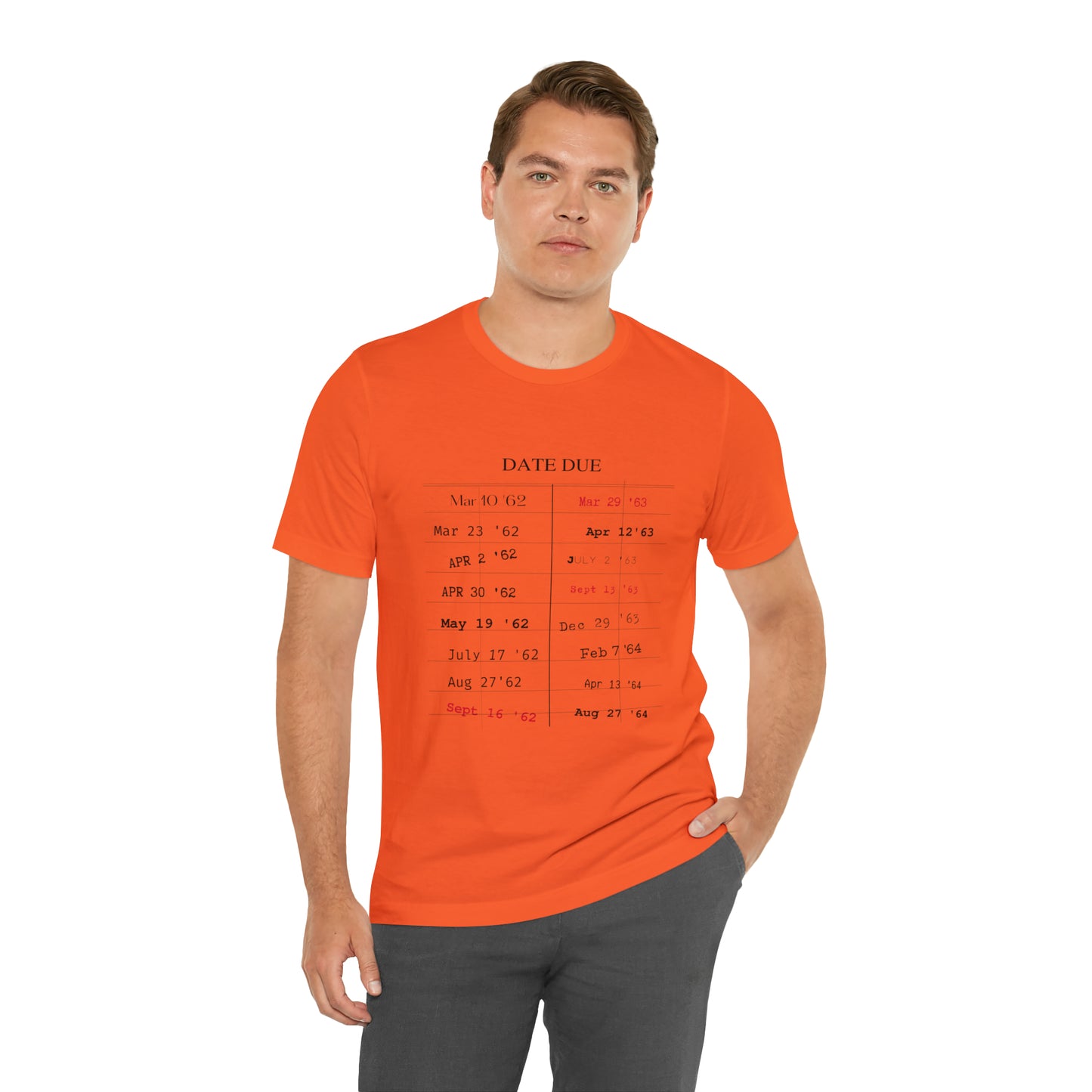 Date Due Library Checkout Overdue Teacher Read Reading Love Little Retro Vintage Nostalgia Short-Sleeve Unisex T-Shirt